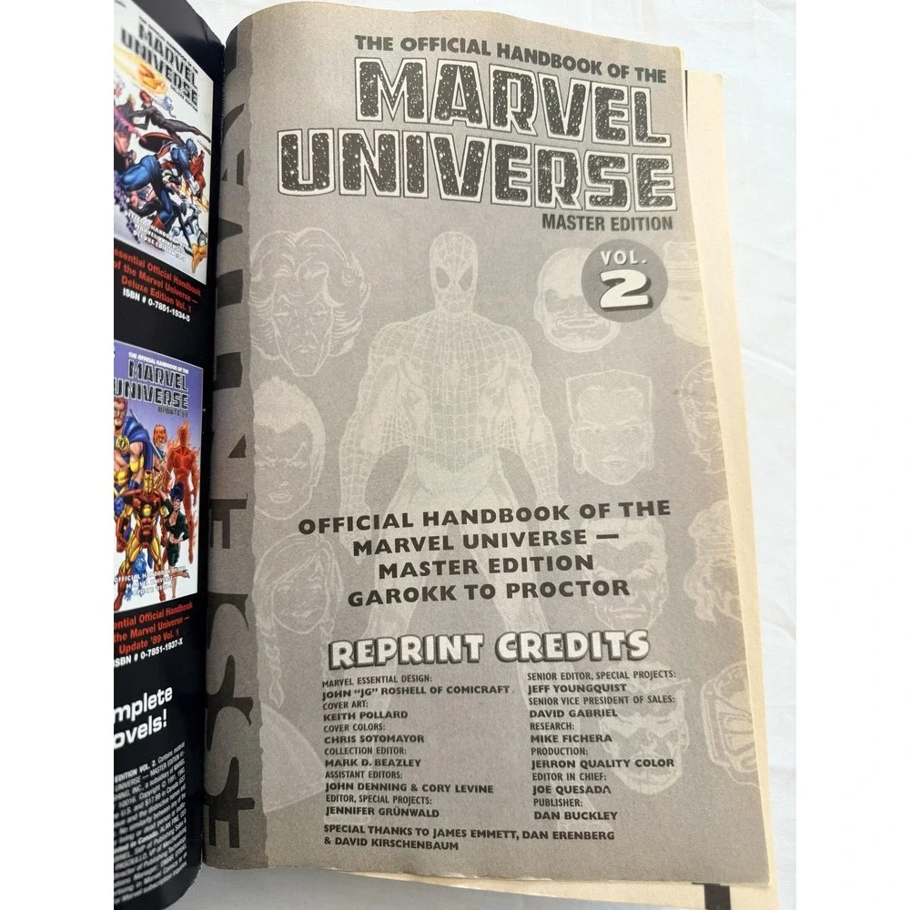 Marvel Official Handbook Marvel Universe Master Edition Vol‎ 2 TPB Hulk Iron Man